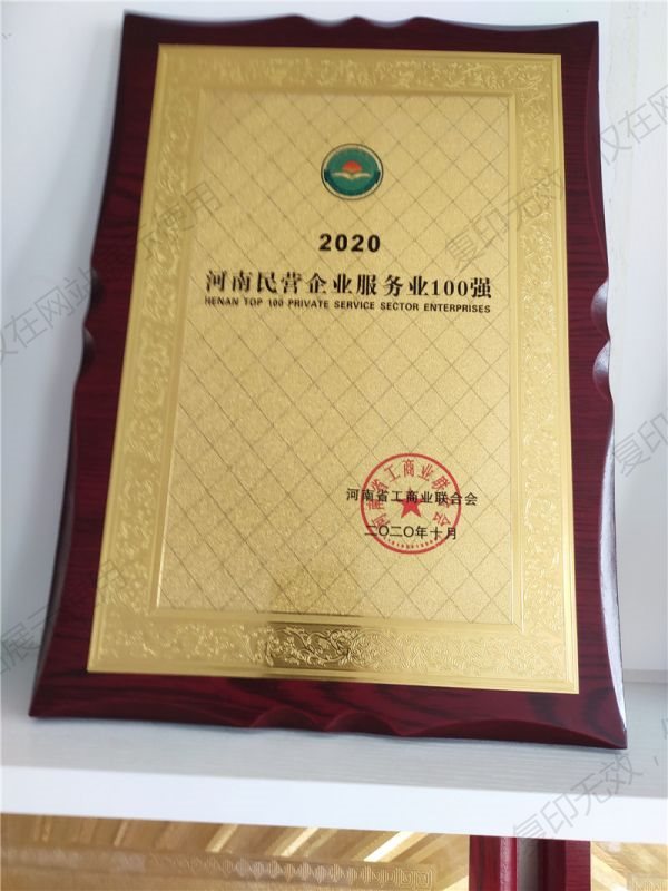 2020年河南民營企業(yè)服務(wù)業(yè)100強(qiáng)